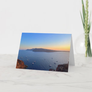 Santorini Altarbietungen in Sunset Griechenland Karte