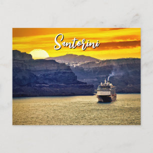 Santorini Ankündigungspostkarte