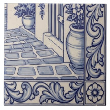 Santorini Azulejo-Muralfliese 6 von 6 unten rechts