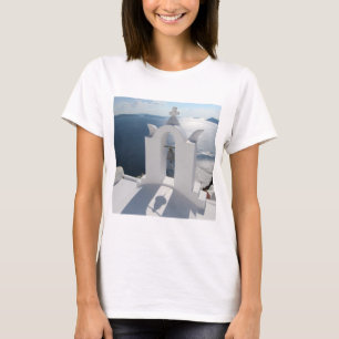 Santorini Bell Tower Casts Shadow T-Shirt