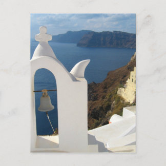 Santorini Bell Tower in der Nachmittagssonne Postkarte