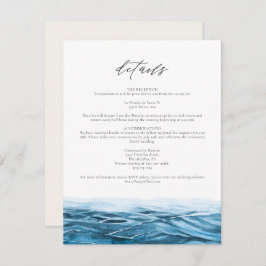 SANTORINI Blue Ocean Watercolor Details Card Einladung