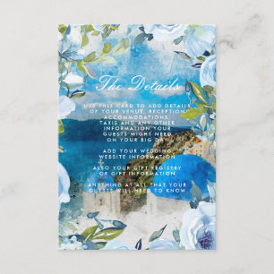 Santorini Blütenhochzeit Details Informationen Begleitkarte