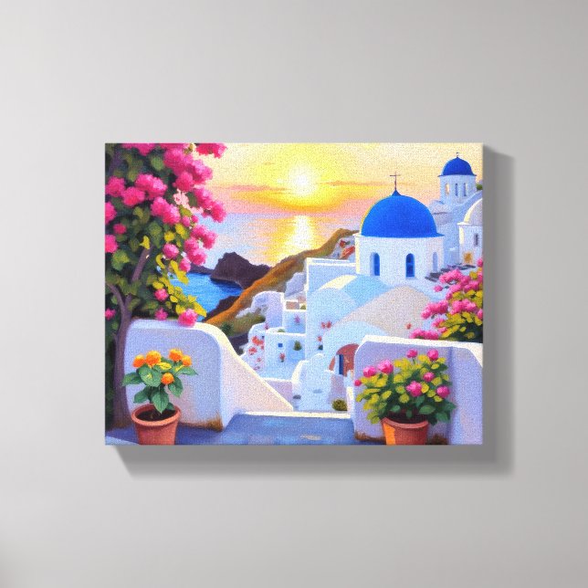 Santorini Canvas Print Leinwanddruck (Vorderseite)