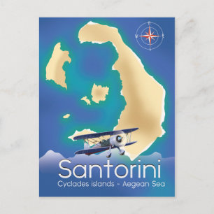 Santorini Cyclades Inseln Ägäisches Meer Karte