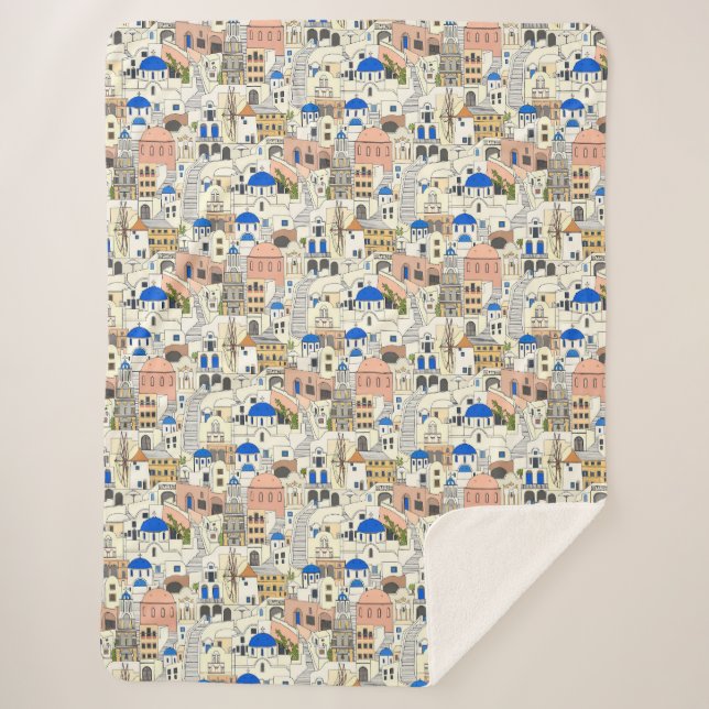 Santorini dreams sherpadecke (Vorderseite)