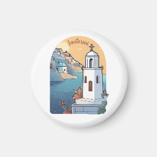 Santorini erkunden, Griechenland Magnet