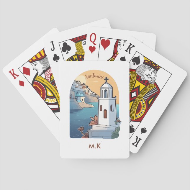 Santorini erkunden, Griechenland Spielkarten (Rückseite)