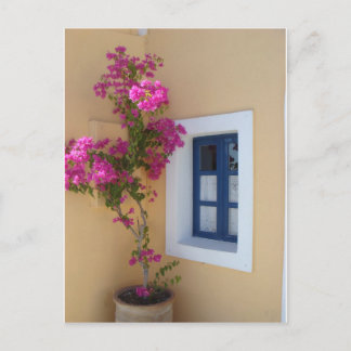 Santorini-Fenster Postkarte