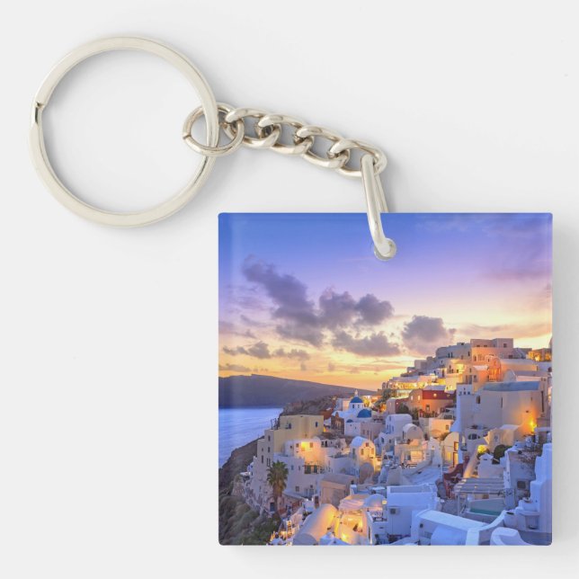 Santorini Foto Schlüsselanhänger (Vorderseite)