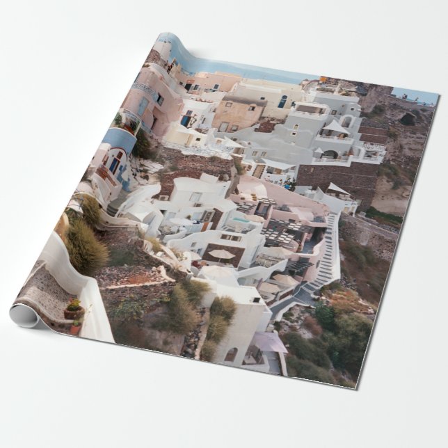 SANTORINI GRIECE GESCHENKPAPIER (Ungerollt)