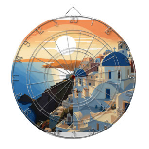 SANTORINI GRIECHENLAND #1 DARTSCHEIBE
