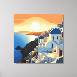 SANTORINI GRIECHENLAND #1 LEINWANDDRUCK