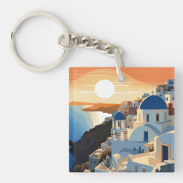 SANTORINI GRIECHENLAND #1 SCHLÜSSELANHÄNGER