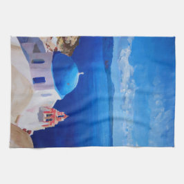 Santorini, Griechenland - Ansicht von Oia Küchentuch