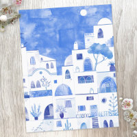 Santorini Griechenland Aquarellmalerei