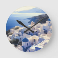 Santorini Griechenland Aquarellmalerei
