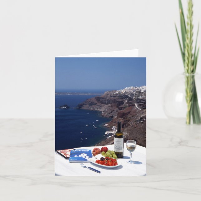 Santorini Griechenland Blank Faltenkarte Karte (Vorderseite)