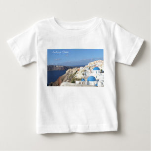 Santorini, Griechenland, Dorf-Oia, Fotografie, Baby T-shirt