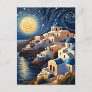 Santorini, Griechenland durch Moon light - Griechi Postkarte