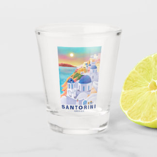 Santorini Griechenland - Europa Art Destination Tr Schnapsglas