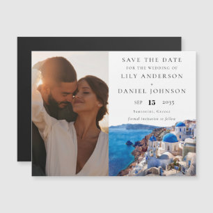 Santorini Griechenland Foto Hochzeit rettet das Da Magneteinladung