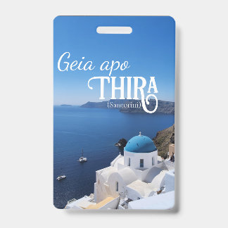 Santorini Griechenland Gepäckmarke Ausweis