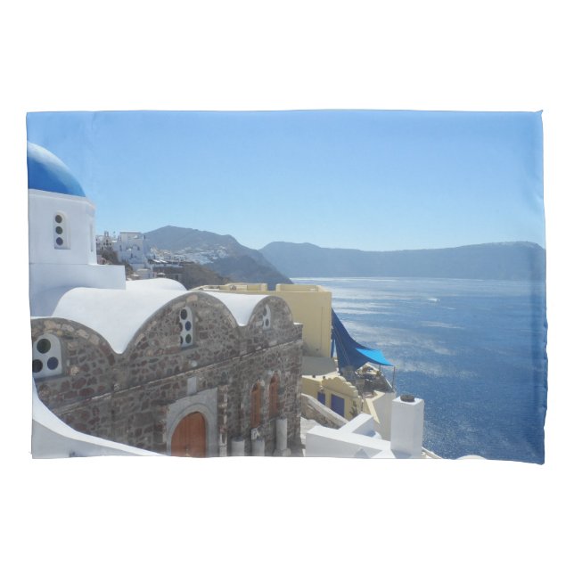 Santorini, Griechenland Kissenbezug (Vorderseite)