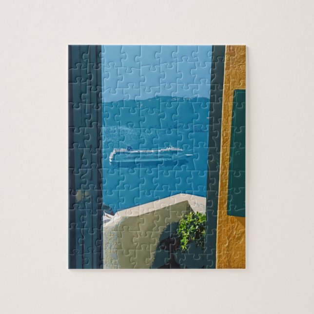 Santorini, Griechenland Kreuzfahrtschiff (Vertikal)