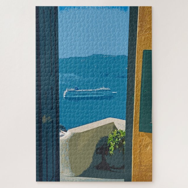 Santorini, Griechenland Kreuzfahrtschiff (Vertikal)