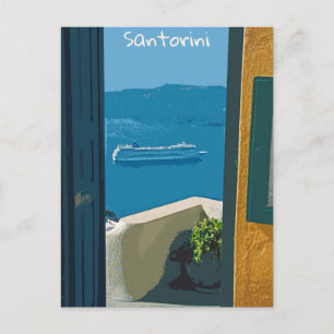Santorini, Griechenland Kreuzfahrtschiff Postkarte