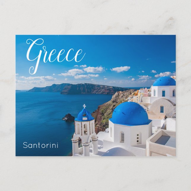 Santorini Griechenland Landschaftlich Postkarte (Vorderseite)