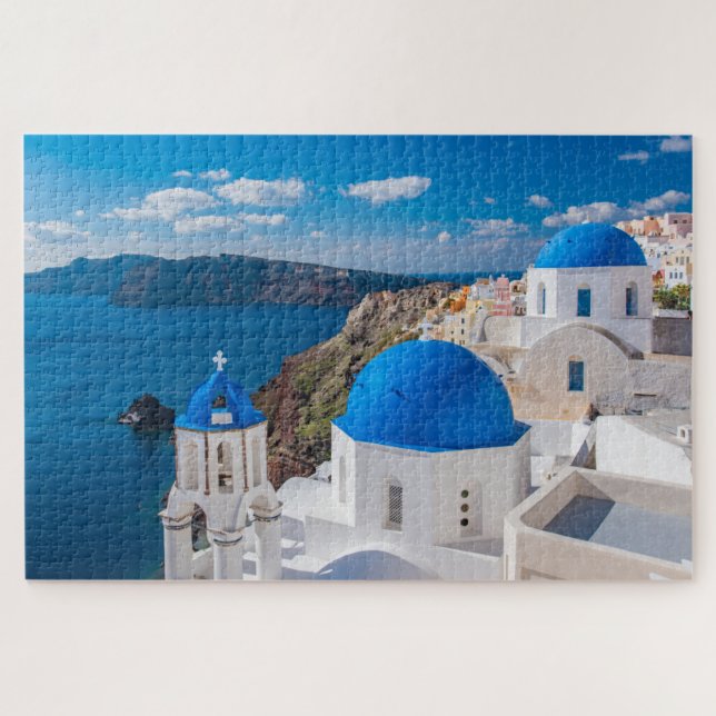 Santorini Griechenland Landschaftliche Kirche Jigs (Horizontal)