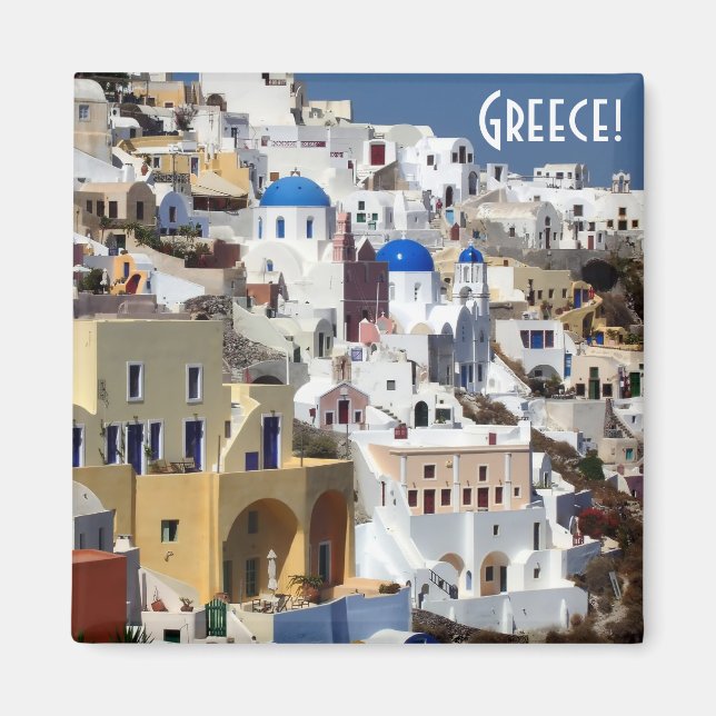 Santorini, Griechenland Magnet (Vorne)