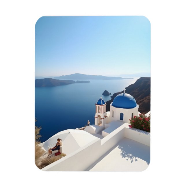 Santorini Griechenland Magnet (Vertikal)