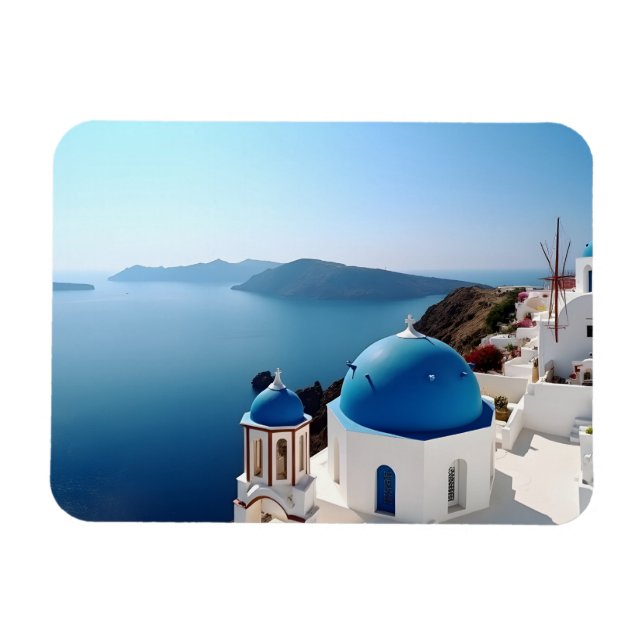 Santorini Griechenland Magnet (Horizontal)
