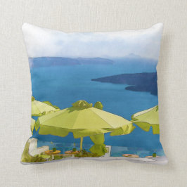 Santorini Griechenland Malerei Kissen