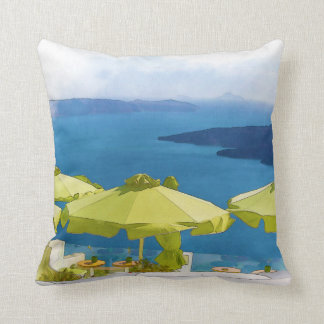 Santorini Griechenland Malerei Kissen