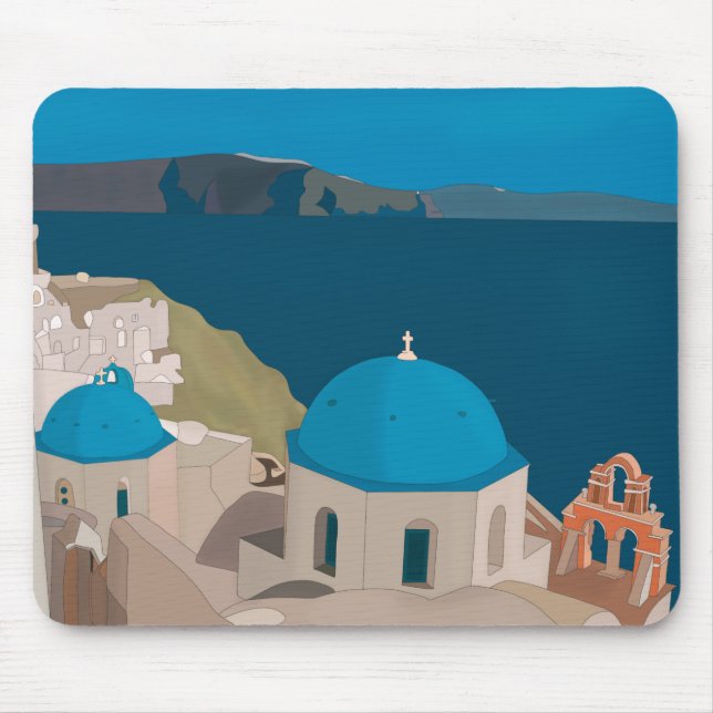 Santorini Griechenland Mousepad (Vorne)