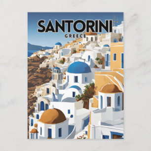 Santorini Griechenland Nostalgie Postkarte