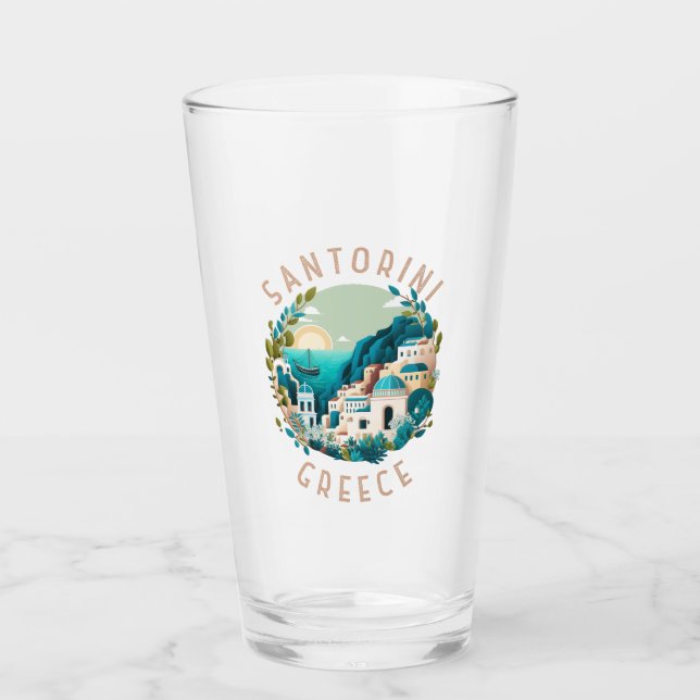 Santorini Griechenland Not leidender Kreis Glas (Vorderseite)