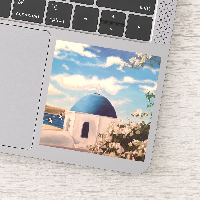 Santorini Griechenland Ocean Travel Vinyl Sticker (Detail)
