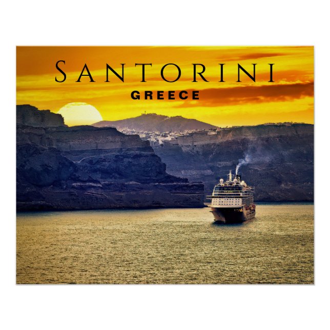 Santorini, Griechenland Poster (Vorderseite)