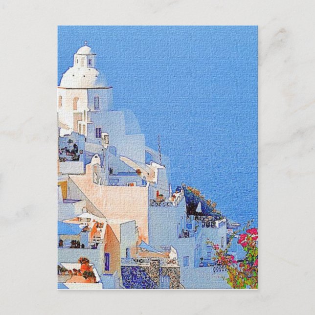 Santorini, Griechenland Postkarte (Vorderseite)