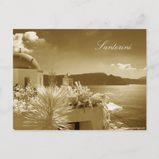 Santorini, Griechenland Postkarte (Vorderseite)