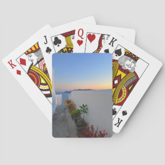 Santorini Griechenland Street Pflanze Sunset Spielkarten