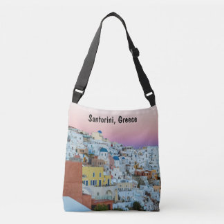 Santorini, Griechenland Tragetaschen Mit Langen Trägern