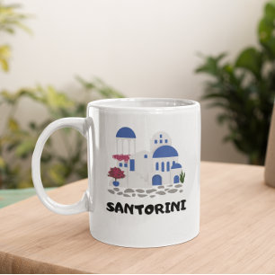 Santorini Griechenland Vintage Travel Kaffeetasse