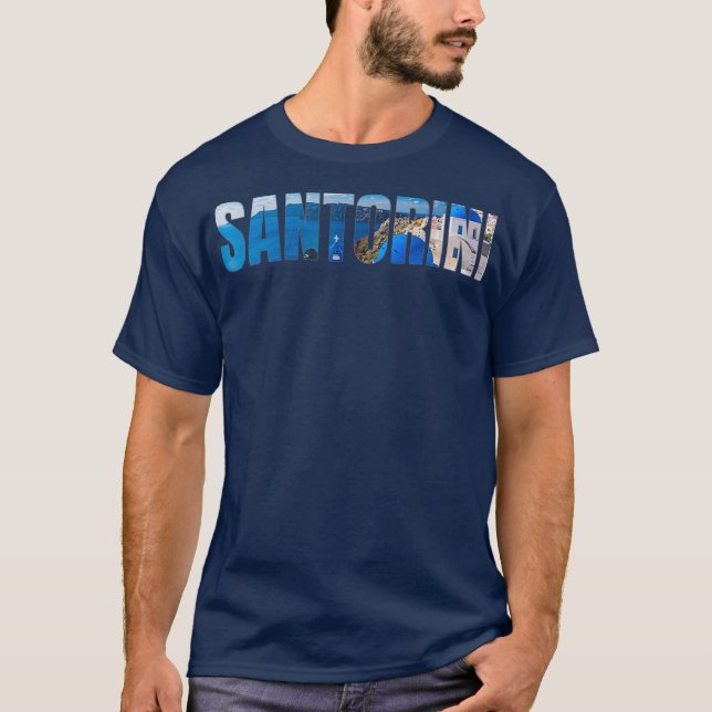 Santorini Griechische Insel Ägäisches Meer Grieche T-Shirt (Vorderseite)