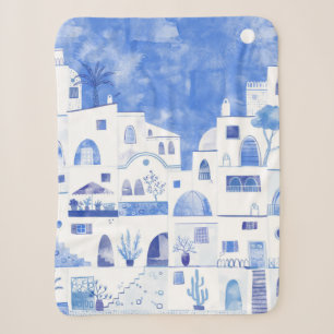 Santorini Griechische Insel Wasserfarbenwelt Sherpadecke